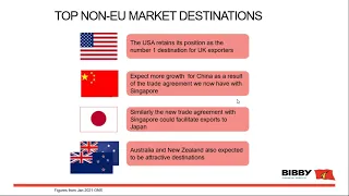 Post-Brexit trade with non EU markets