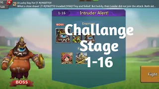 Lords mobile Challange stage 1-16 f2p|Intruder alert challange stage 1-16