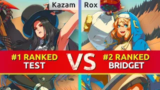 GGST ▰ Kazam (#1 Ranked Testament) vs Rox (#2 Ranked Bridget). High Level Gameplay