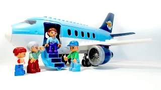 Самолёт в городе Лего. Посадка пассажиров. Аэропорт Lego Duplo