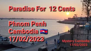 🦘 🇦🇺 🇰🇭 See The Other side of Phnom Penh City For 12 Cents Via Boats 🇰🇭👍✌️🍺