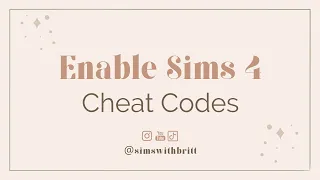 How To Enable Sims 4 Cheat Codes (Mac) | #shorts