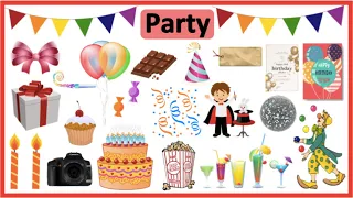 20+ PARTY ITEMS IN ENGLISH 🎉🎁 | Improve vocabulary & pronunciation