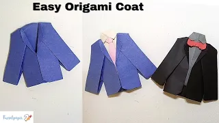 Origami Coat Easy - How to make paper coat -Fathers Day Craft