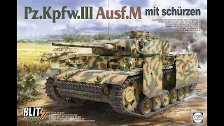 Pz. Kpfw. III Ausf. M mit schurzen, Takom Blitz 8002 In-box review