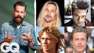 Pro Barber Critiques Brad Pitt's Most Iconic Hairstyles | Fine Points | GQ
