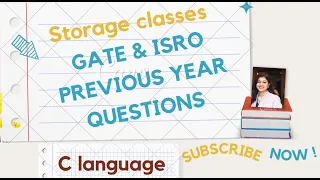GATE and ISRO CS previous year questions on Static storage class
