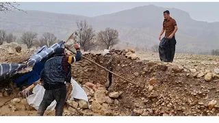 Sudden rain in the mountains