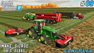 Using AgBag to make grass silage | Elmcreek Farm | Farming simulator 22 | Timelapse #89