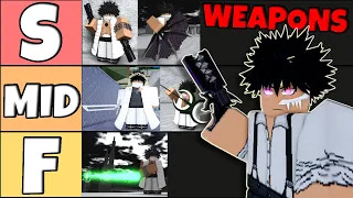 Type Soul ARRANCAR WEAPON TIER LIST...