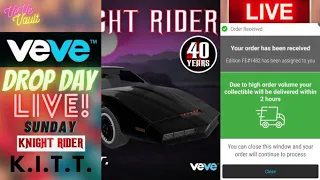 VeVe Drop Day LIVE -  K.I.T.T. from Knight Rider NFT Drop! First Edition Vehicle NFT - Good Luck!!