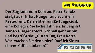 LESEN: читаем базовые тексты на немецком, тема: am Bahnhof🔵