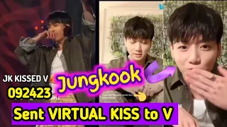 JUNGKOOK KISSED V TWICE🤩 Too Obvious my Dear💜🤩 #taekookmoments #jungkook