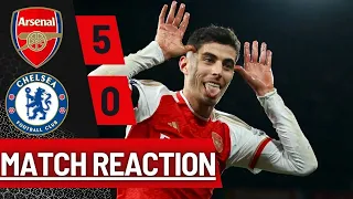 YOU ONLY COME TO SEE THE ARSENAL!!!!!!!! Arsenal 5 - 0 Chelsea Match Reaction