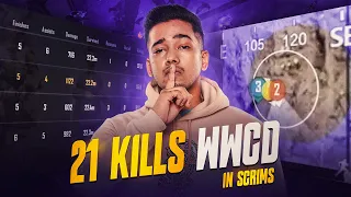21 Kills WWCD In SCRIMS 🔥