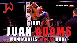 Juan Adams manhandles 300 LBS body at Fury FC