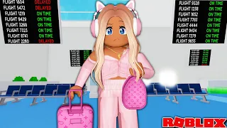 ✈️ 24 HOURS at an AIRPORT on Roblox... | Work at an Airport 👩‍✈️