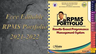 RPMS 2021-2022 Portfolio | Free Edit and Download Template