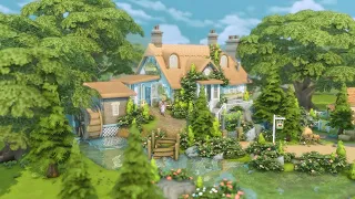 Overgrown Garden Cottage 🌼🌿 | The Sims 4 Cottage Living | Speed Build with Ambient Sound | No CC