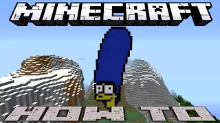 Minecraft ~8 Bit~ HOW TO : Marge Simpson ~Simpsons~ ( Tutorial ) /W Killerkev