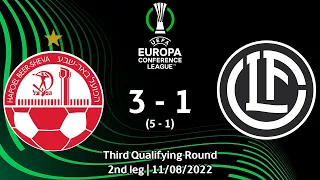 H. Beer-Sheva vs Lugano | 3-1 | UEFA Europa Conference League 22/23 Third qualifying round, 2nd leg