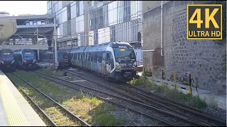 CIRCUMVESUVIANA -  Partenze e arrivi alla stazione di Napoli Porta Nolana - 4K ULTRA HD