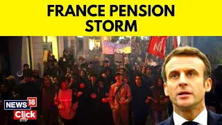 Fires, Clashes & Tear Gas In Paris As Protesters Opposed Macron's Pension Bill | France Protest