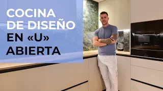 🔴BRUTAL:Proyecto REAL-Diseño Cocina en U ABIERTA al SALÓN con Placa Inducción Invisible🔥