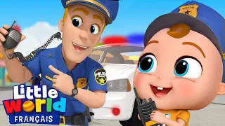 Bébé au poste de police | Comptines pour les tout-petits | Little World Français