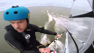 Windsurfen Strand Horst 22-12-2015 Fanatic Falcon 80 Gunsails GS-R 6,3