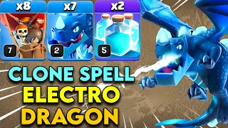 Powerful Air Attack! Th11 Electro Dragon + Clone Spell Strategy - Best TH11 Electro Dragon Strategy