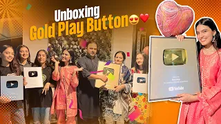 GOLDEN BUTTON UNBOXING VLOG ❤️ | Celebrations 🎉 🎂 | Rabia Ny Button Kharab Ker Dea 😱