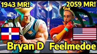 🔥STREET FIGHTER 6 ➥ Bryan D (GUILE ガイル) VS. Feelmedoe (KIMBERLY キンバリー) 4K MASTER RANKS🔥