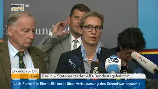 Fraktionssitzung der AfD: Statements von Alexander Gauland und Alice Weidel am 26.09.17