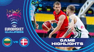 Denmark's big upset against Lithuania  | Highlights - FIBA EuroBasket 2022 Qualifiers