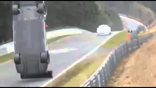 VLN Nürburgring Nordschleife 2015 Horror Crash Nissan GT R