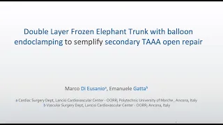 Doouble Layer Frozen Elephant Trunk to simplify secondary open thoracoabd. aneurysm aortic repair