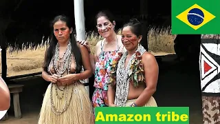 Amazon tribe in the rainforest