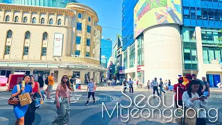 [4k] Seoul's Myeongdong Fashion Street Tour 2023.09.07 / Korea's beautiful city walking tour