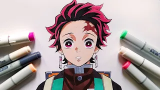 How to Draw Tanjiro Kamado - Kimetsu No Yaiba | Step By Step Tutorial