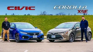 2019 Toyota Corolla Hatchback  vs. Honda Civic Hatchback // Is There A Wrong Answer?