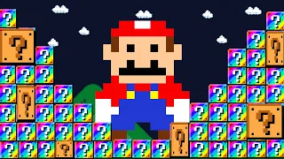 Big Mario vs Random Size Blocks! When Everything Mario Touch Turn To Random Size Rainbow Blocks