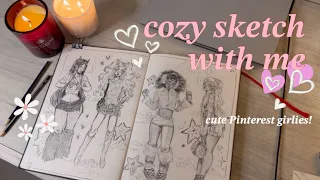 late night sketching | cozy sketch with me💌