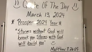 Quote of the Day by Brother Hunt March 13, 2024.