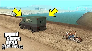 What happens if you follow the Security Van in GTA San Andreas