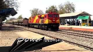 MOST POWERFUL DIESEL LOCOMOTIVE WDG4G 49001 ROZA ARRIVING AT WANKANER JUNCTION | INDIAN RAILWAYS |