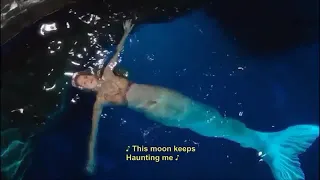 A mermaid sings omg