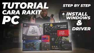 Tutorial Cara Rakit PC & Install Windows Full Step by Step | Ryzen 9 7900, RX 7800 XT, Fractal North