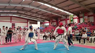 Taekwondo COPA JUSTA HEROICA 2024 combate semifinal, -87kg, peto azul (Rodolfo)