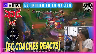 EG Inting In EG vs JDG [EG Coaches Reacts]